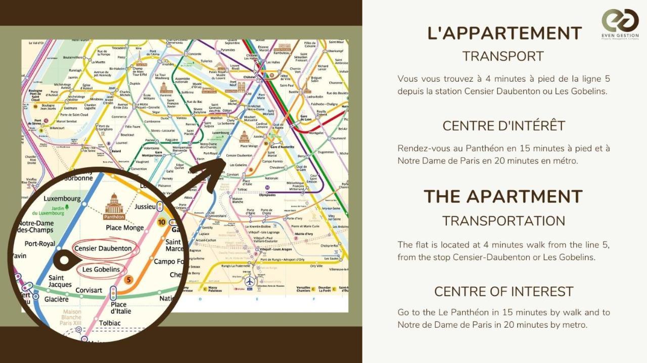 Appart 4Pers#Mouffetard#Port-Royal#La Sorbonne Париж Екстериор снимка